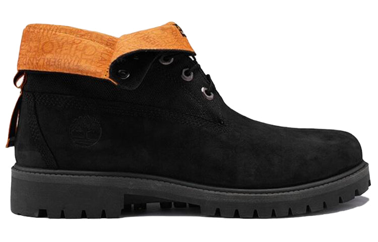 Timberland Roll Top Treadlight Wide-Fit Boot 'Black Nubuck' A2DQH