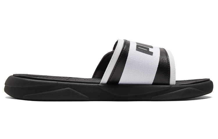 PUMA Royalcat Sports Slippers Unisex Black White 386712-01