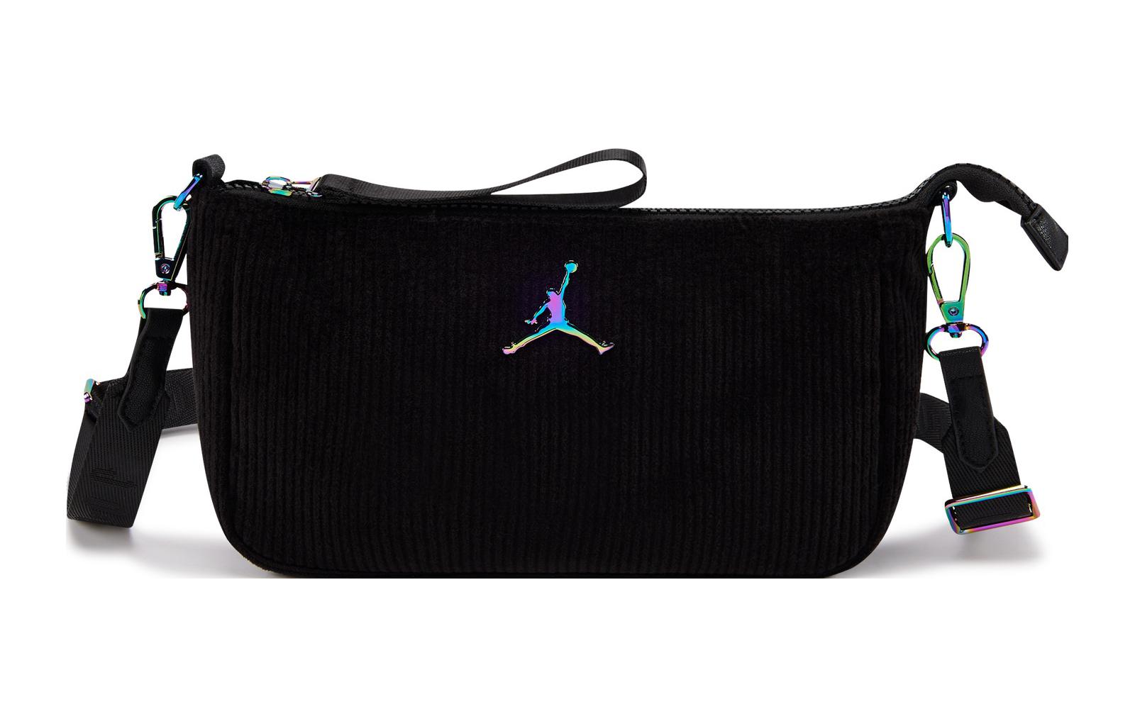 (GS) Air Jordan Corduroy Crossbody Bag 'Black' FV5752-010