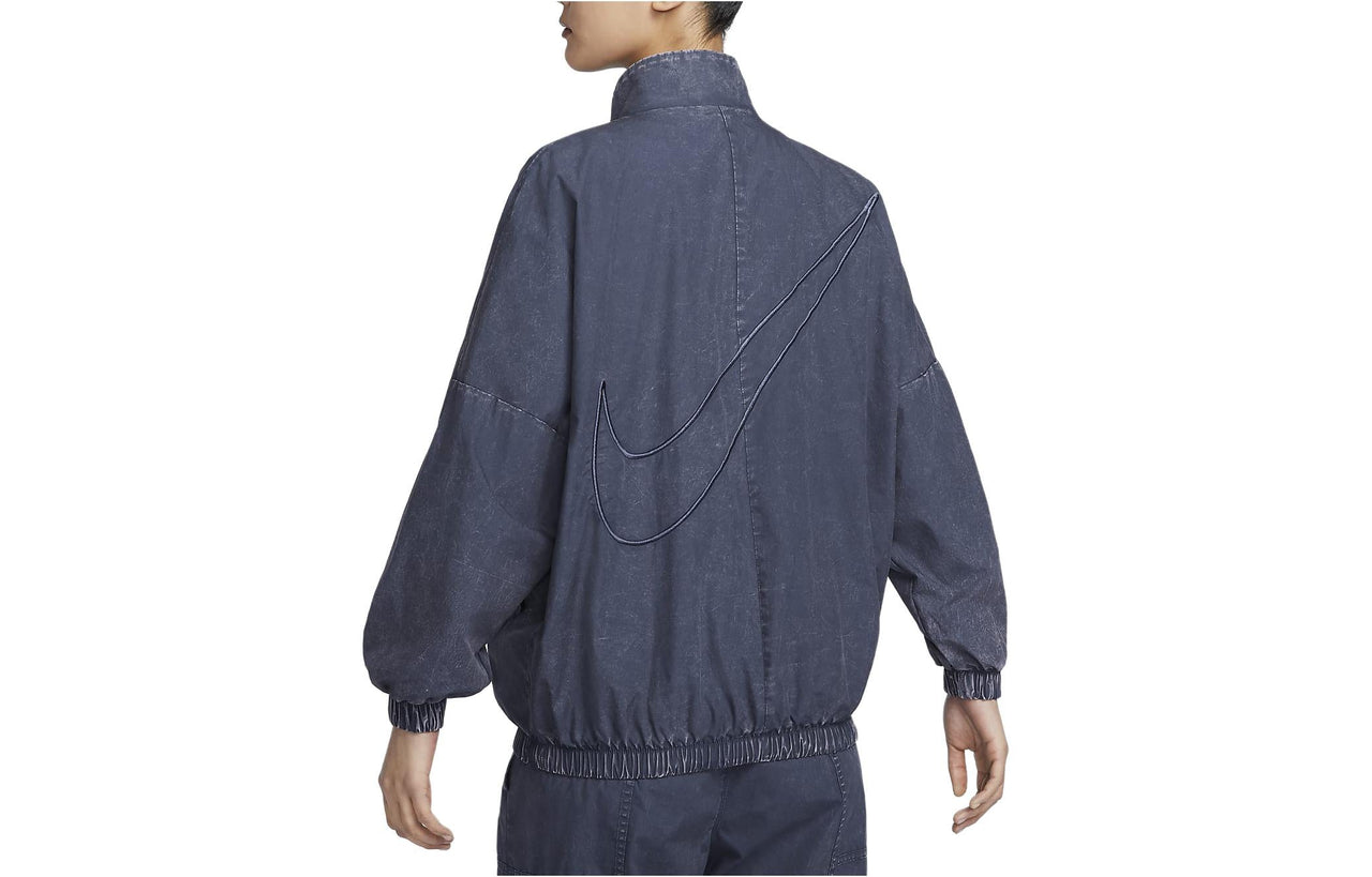 (WMNS) Nike Sportswear Essentials Woven Jacket Asia Sizing 'Thunder Blue' HF6287-449