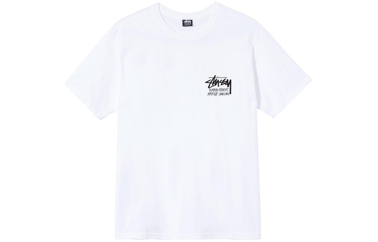 Stussy DSM London Tee Alphabet Printing Short Sleeve Unisex White 3903613