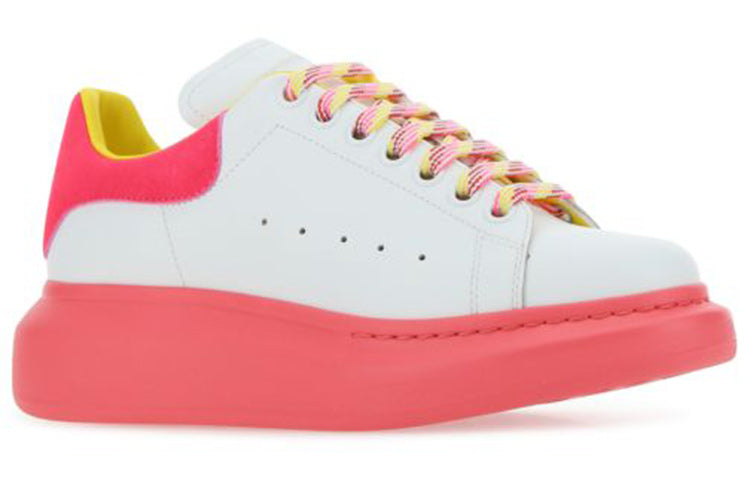 (WMNS) Alexander McQueen Oversized Sneakers 'White Pink Yellow' 553770WIB9N9555
