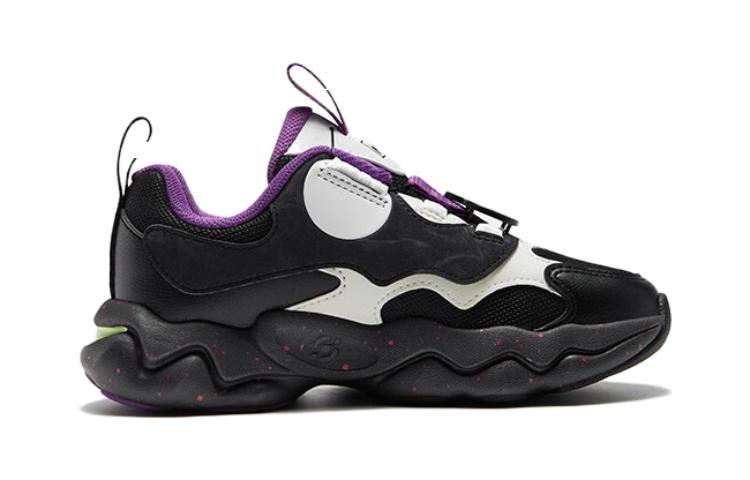 (PS) FILA Classic Running Shoes 'Black Grey Purple' K14B341110FBL