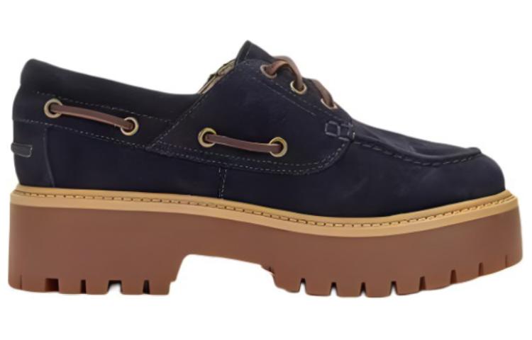 (WMNS) Timberland C.F. STEAD Indigo Suede Stone Street Platform Boat Shoes 'Dark Blue Suede' A62MZ