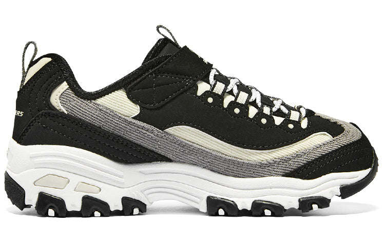 (WMNS) Skechers D'lites 1.0 Marathon Running Shoes 'Black Grey Beige' 302524L-BKNT