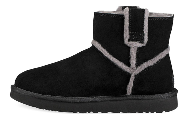 (WMNS) UGG Classic Mini Spill Seam Fleece Lined Black 1100211-BLK