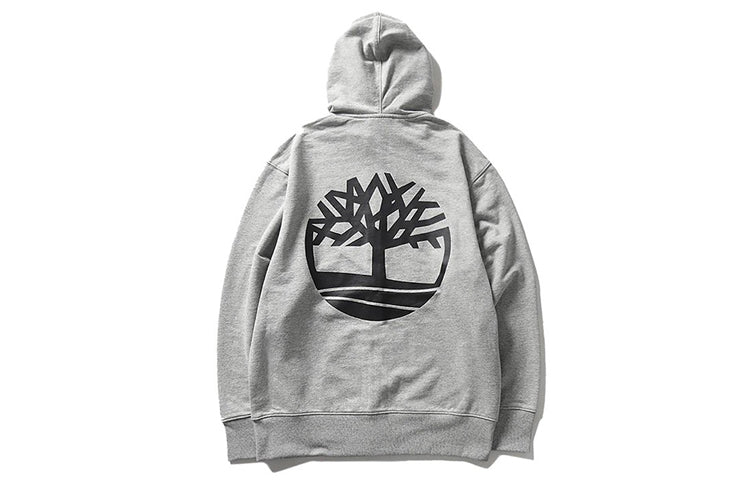 Men's Timberland Logo Printing hooded Zipper Gray A1WA2052