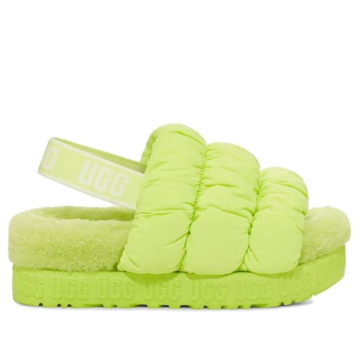 (WMNS) UGG Schrunchita 'Neon Green' 1140192-PCHR