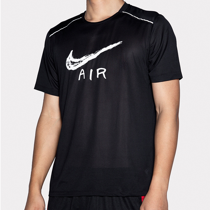 Nike Running Miler logo T-Shirt 'Black' AQ6848-010