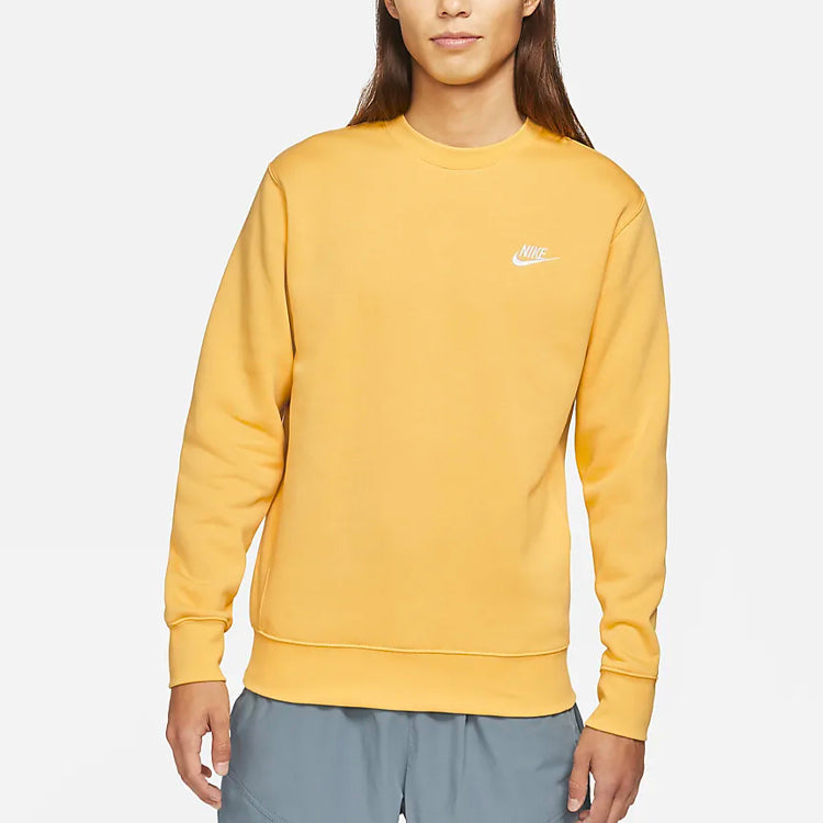 Nike Sportswear Club Fleece Round Neck Pullover 'Bright Yellow' BV2663-761