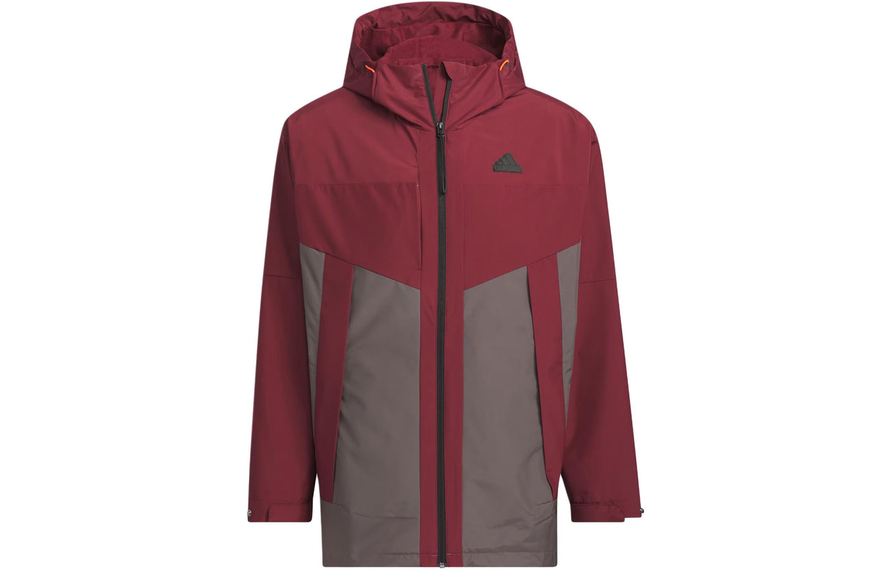 adidas City Escape Blocking Jacket Asia Sizing 'Red Grey' JE8577