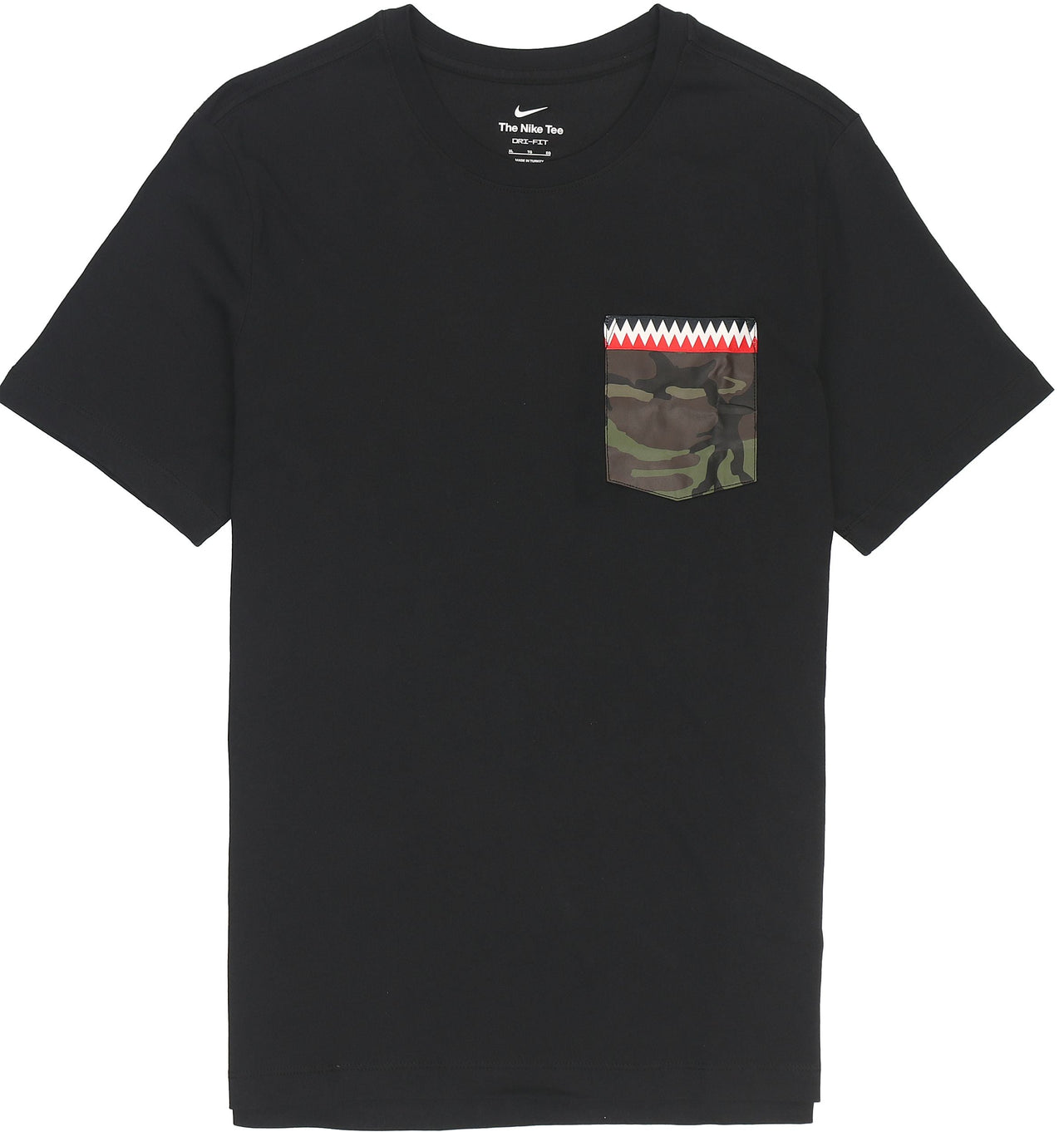 Men's Nike Back Cartoon Devil Camouflage Pattern Printing Casual Round Neck Short Sleeve Black T-Shirt DV2072-010
