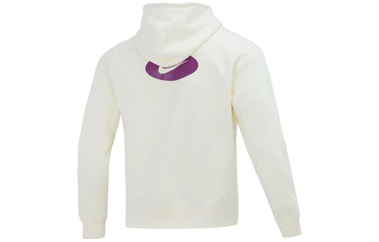 Nike Sportswear Swoosh League Logo Hoodie 'White Purple' DM5341-113