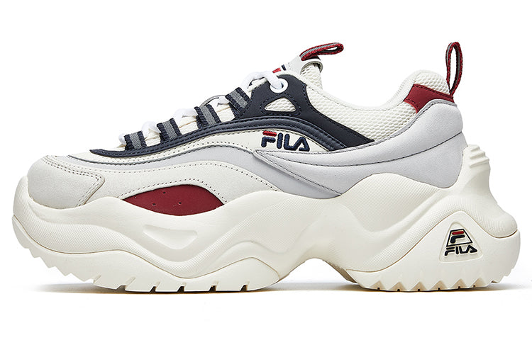 (WMNS) FILA Pose Ray Flatform Chunky Shoes 'White Navy Red' T12W014201FSV