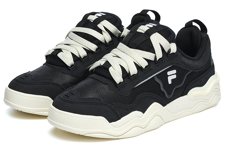 (WMNS) FILA FUSION Kick Sneakers 'Black White' T12W242203FBC
