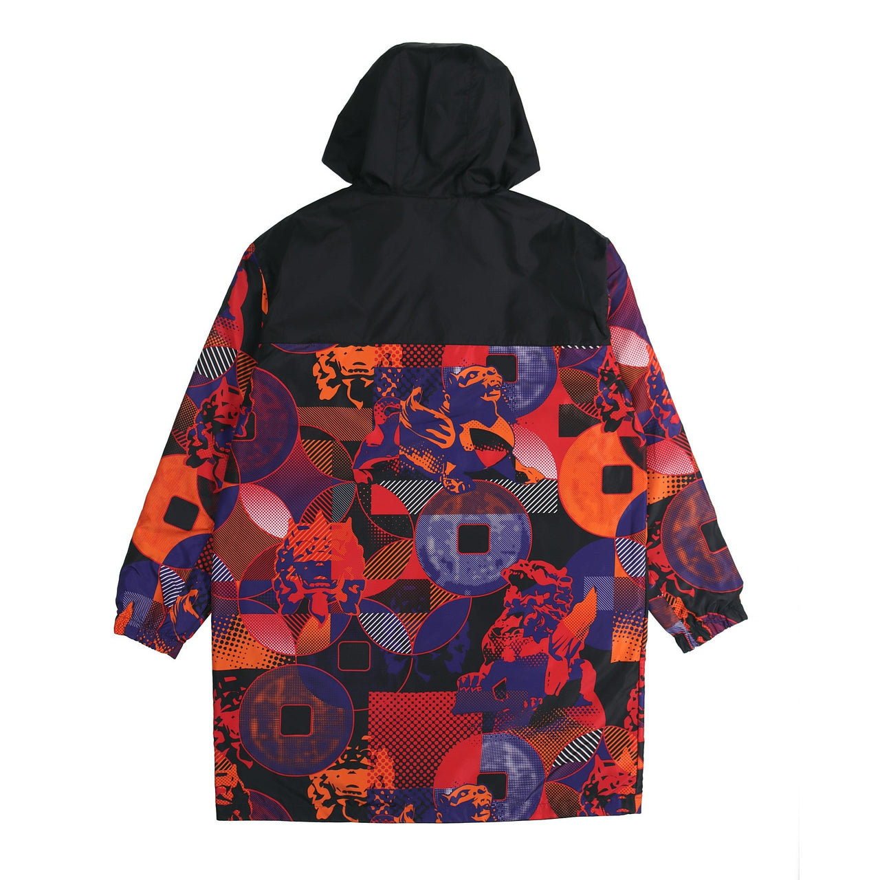 adidas originals Cny Parka Casual hooded Sports reversible mid-length trench coat Jacket Black GN5451