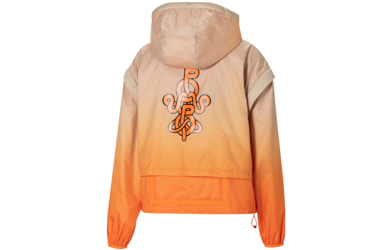 (WMNS) PUMA x PRONOUNCE Printing Hooded Jacket Orange 532147-29
