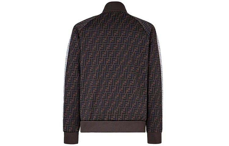 Men's FENDI Prints On Knit Sports Brown FAF576AB86F13IZ