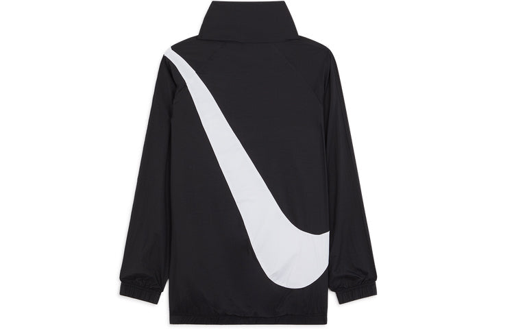 Nike Sportswear Woven Swoosh Jacket Large Logo Sports US Edition Black BV3685-011