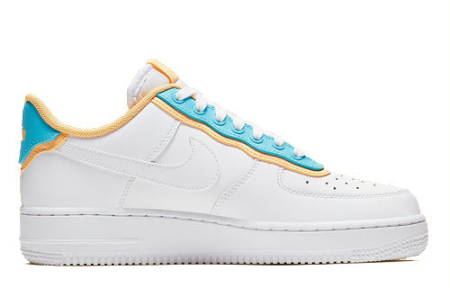 (WMNS) Nike Air Force 1 Low SE 'White Light Blue Fury Topaz Gold' AA0287-105