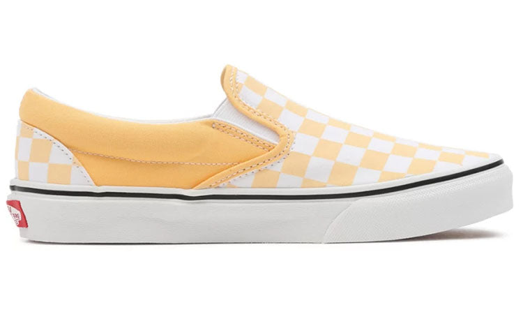 Vans Checkerboard Classic Slip-On Low-Top Sneakers White/Yellow VN000XG8AZV
