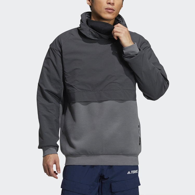 Men's adidas Terrex Fwa Hd Sweat Outdoor Sports Elastic Woven Colorblock Dark Grey H13846