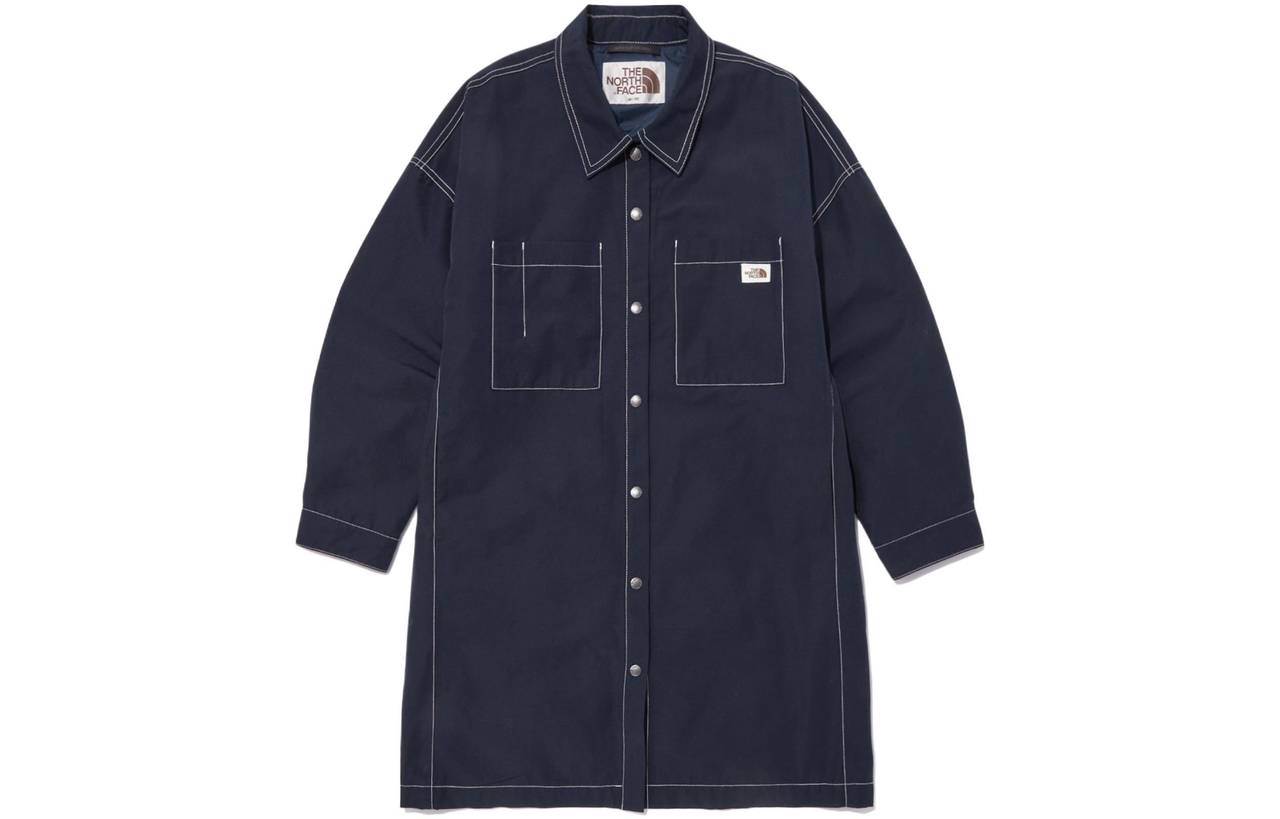 (WMNS) THE NORTH FACE Street Style Plain Long Jacket 'Blue' NJ3BN81J