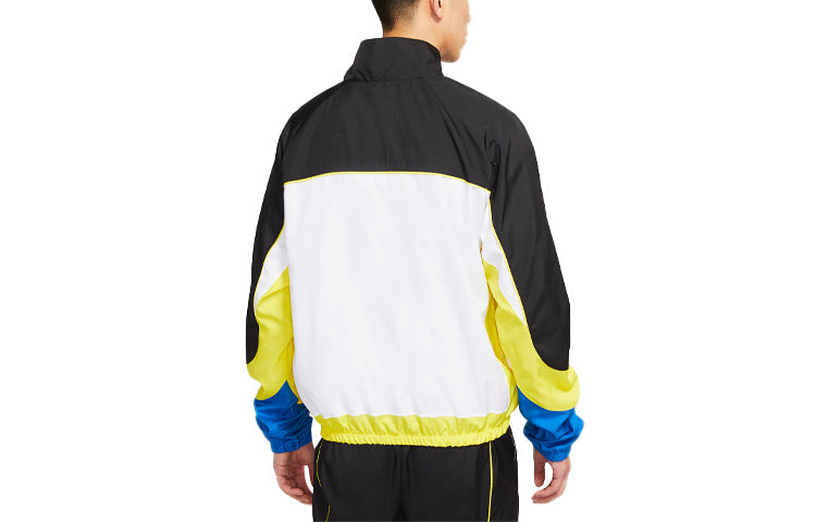 Nike Throwback Colorblock Woven Sports Basketball Jacket Black CV1932-013