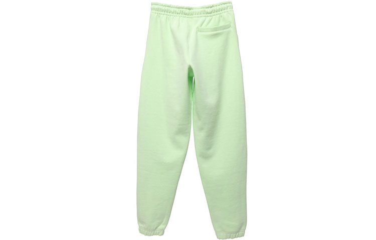 Men's Nike Lab Collection Embroidered Logo Solid Color Fleece Lined Sports Bundle Feet Green Pants AV8279-701