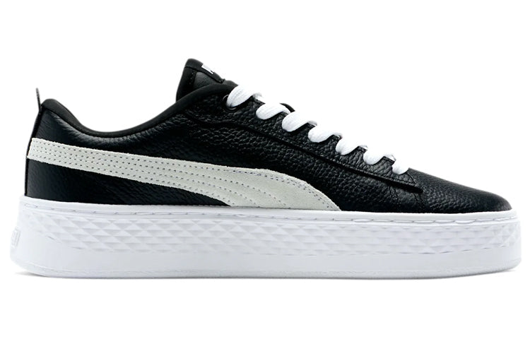 (WMNS) PUMA Smash Platform Leather 'Black' 366487-11