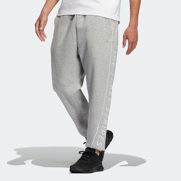 Men's adidas Solid Color Alphabet Logo Casual Sports Pants/Trousers/Joggers Gray HM2681