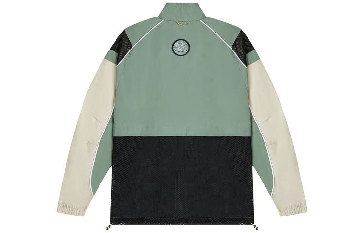 New Balance Men's New Balance Logo Printing Contrasting Colors Athleisure Casual Sports Jacket Green MJ11602-CEL