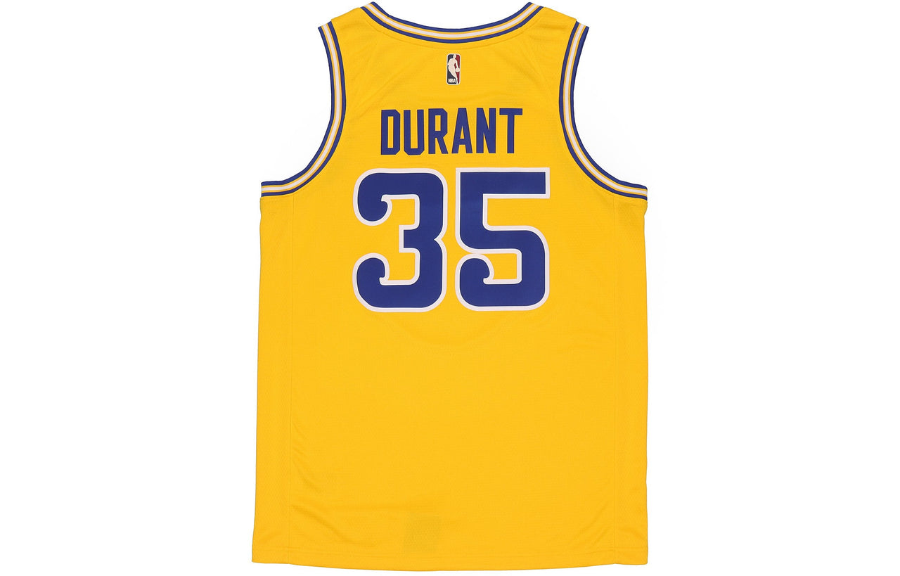 Nike Classic Edition Swingman Connected Jersey NBA SW Fan Edition Golden State Warriors Durant Yellow Socks Yellow AJ3878-729