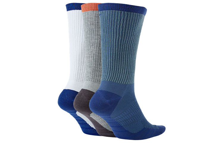 Nike Unisex SB Skateboard Everyday Max Lightweight Stocking 3 Packs White/Grey/Blue Multi-color CK6569-902