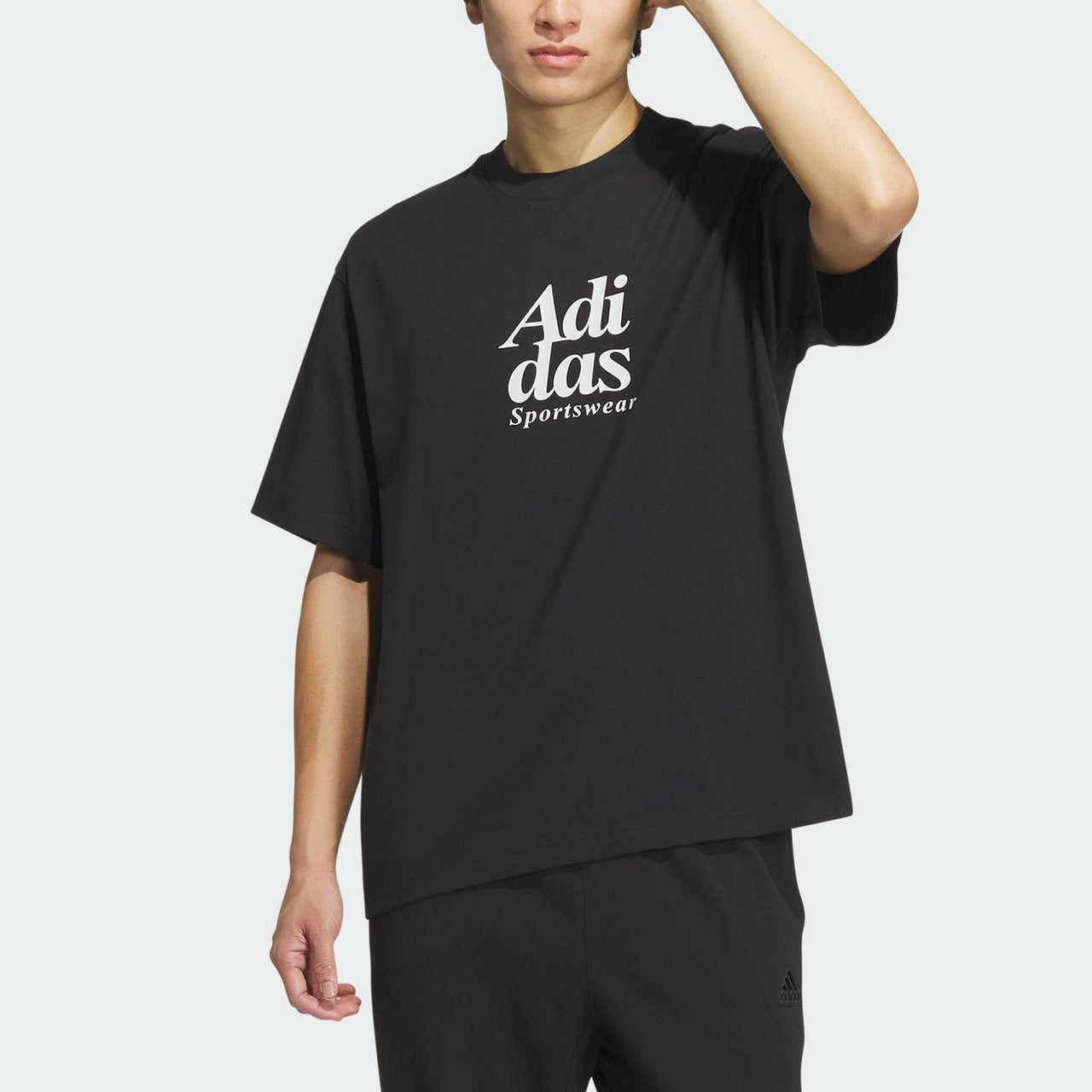 adidas Graphic T-Shirt Asia Sizing 'Black White' IT3925