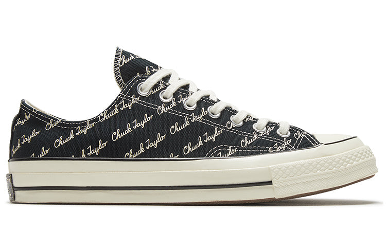 Converse Chuck 70 Low 'Scripted Signature Print - Black Egret' 167698C