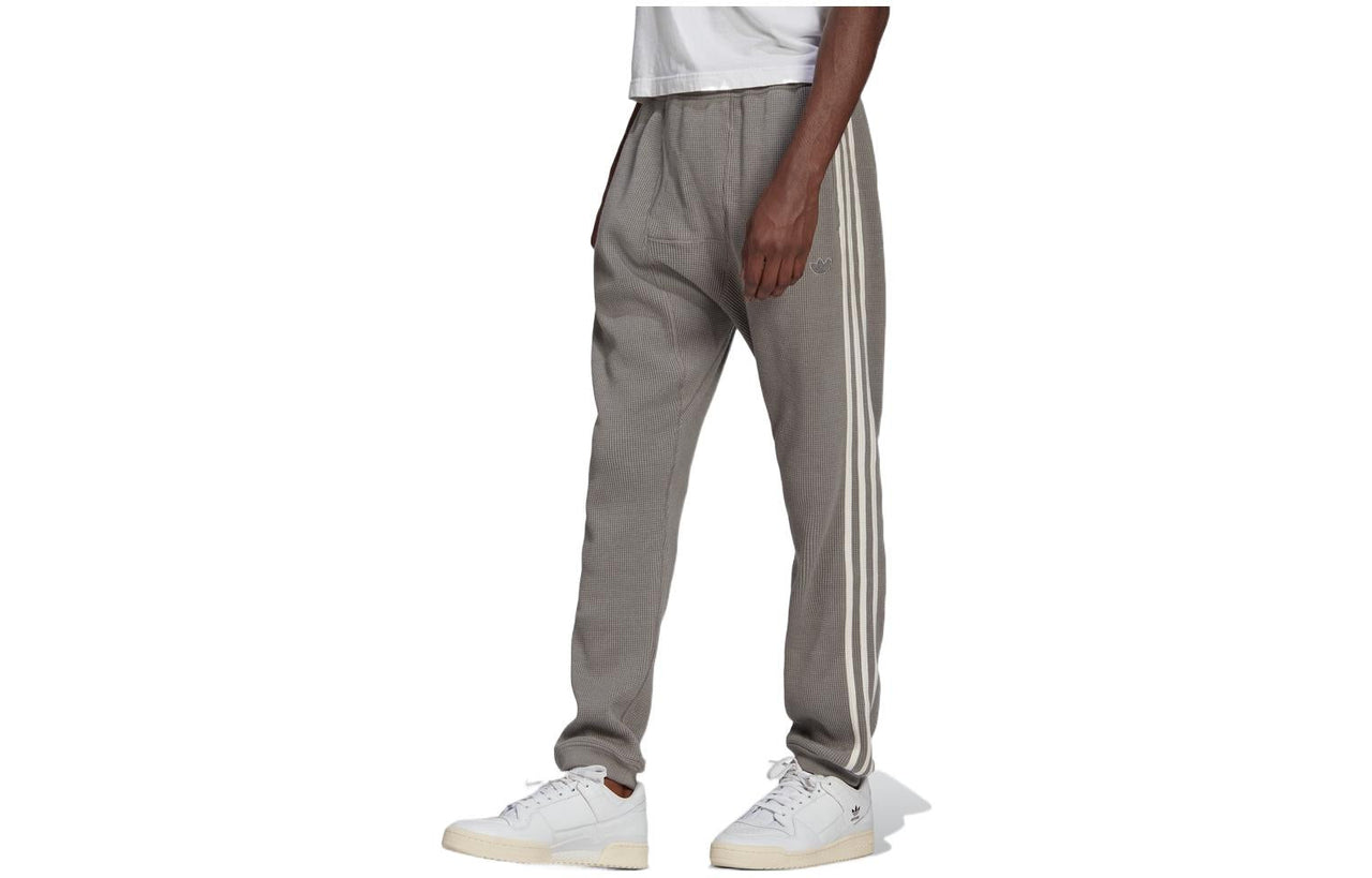 Men's adidas originals Sports Stripe Logo Casual Long Pants/Trousers Gray HD4810