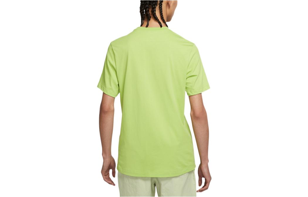 Nike Large Alphabet Logo Printing Round Neck Casual Sports Short Sleeve Green AR5007-332