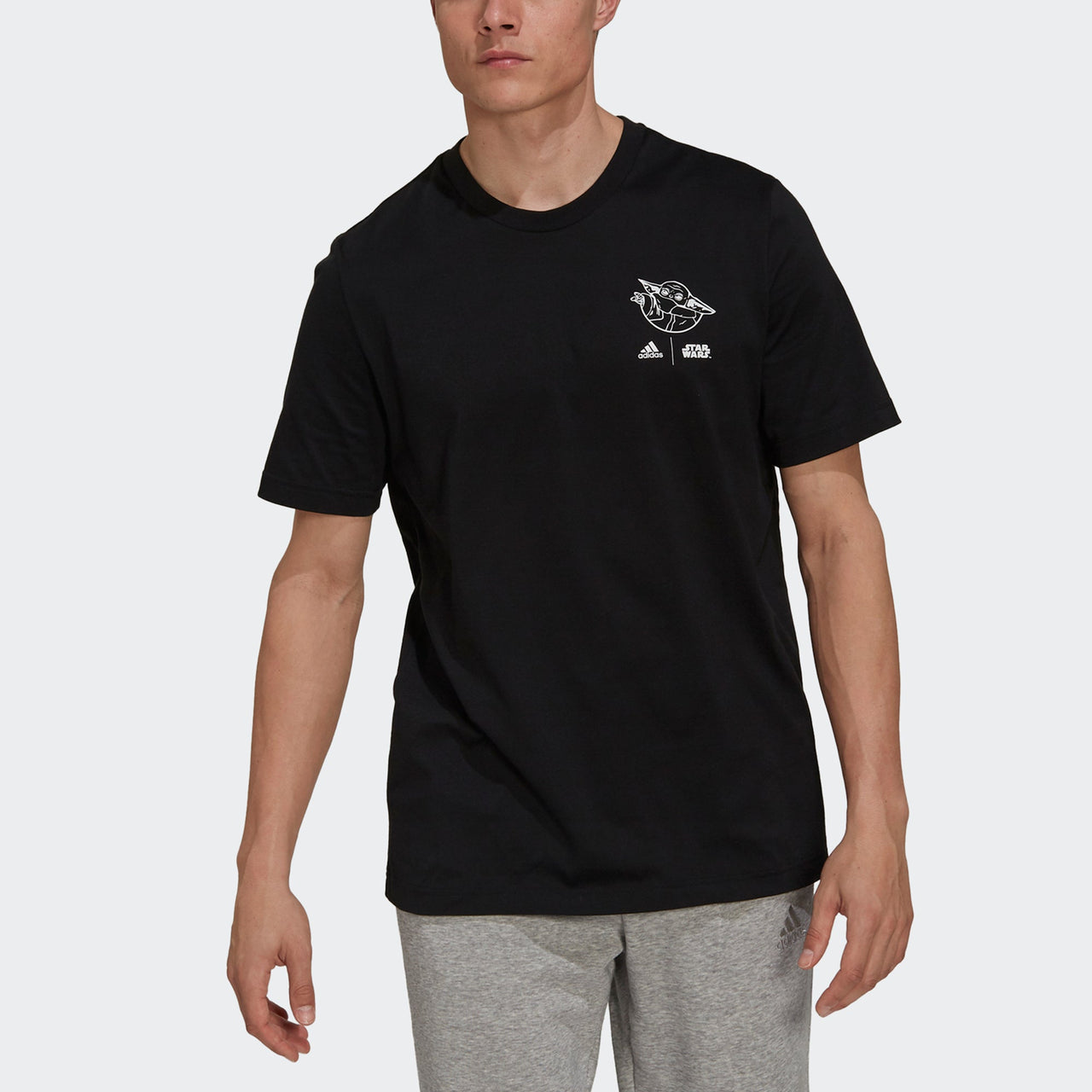 adidas M Str Wrs Tc T Casual Sports Breathable Printing Short Sleeve Black GS6214