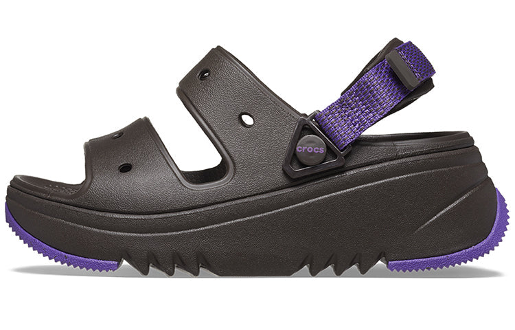 (WMNS) Crocs Hiker Xscape Sandal 'Espresso Neon Purple' 208181-2A0