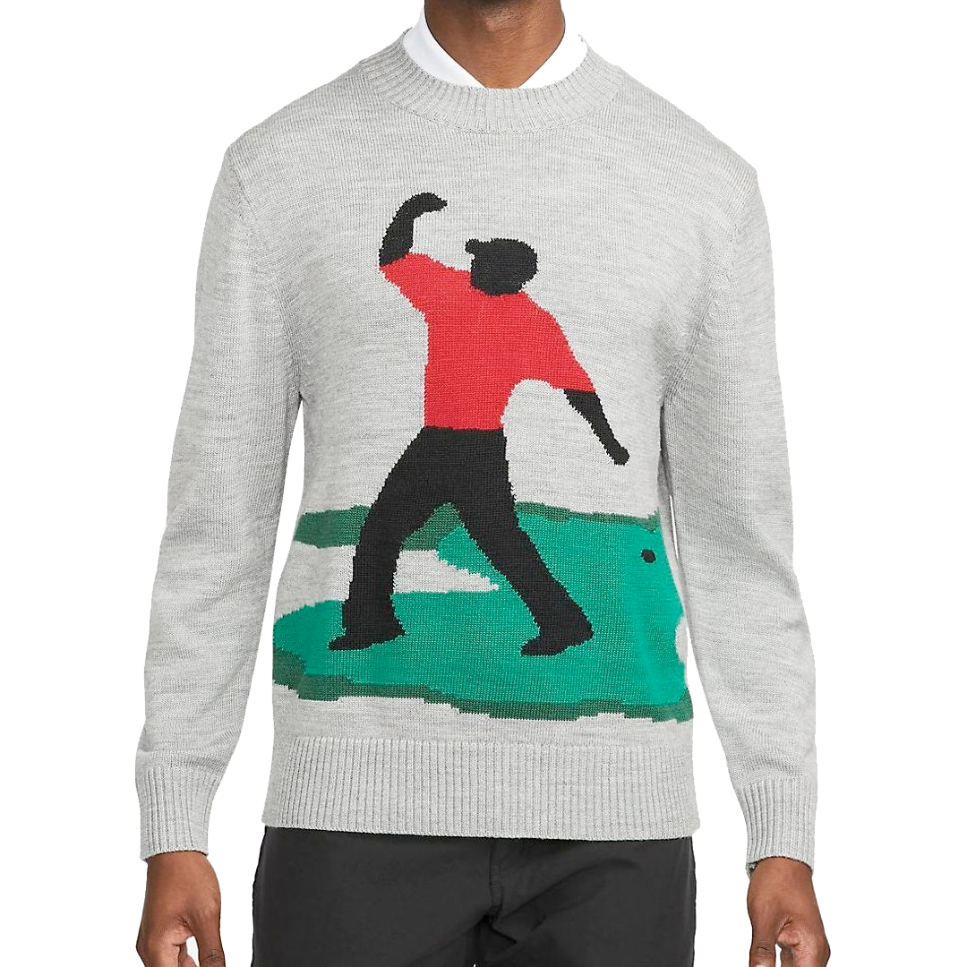 Nike Tiger Woods Knit Golf Crew Sweater 'Grey' DA4151-063