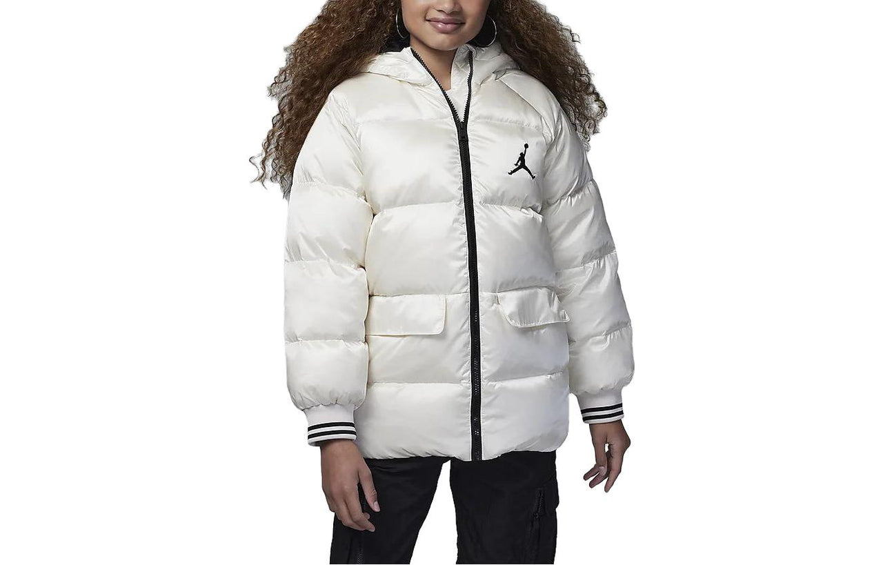 (GS) Air Jordan Jumpman Logo Puffer Jacket 'White' FV2746-133