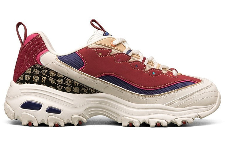 (WMNS) Skechers D'lites 2021 New Year White/Red 66666348-MULT