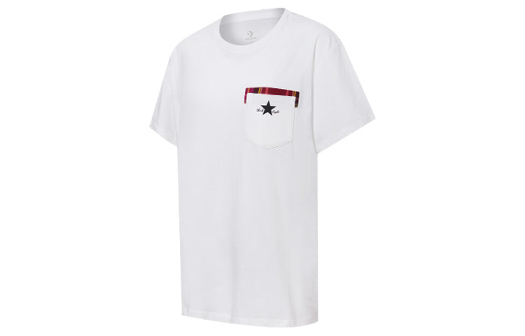 (WMNS) Converse Pocket Round Neck Short Sleeve White 10020519-102