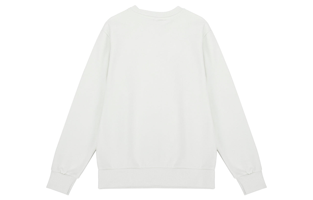 New Balance Solid Color Round Neck Sports Pullover White AMT21555-IV