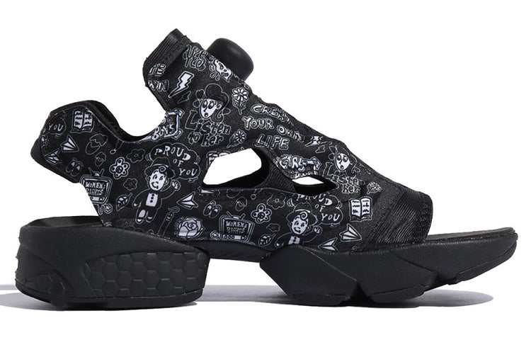 (WMNS) Reebok Instapump Fury Sandal 'Black White' FW6018