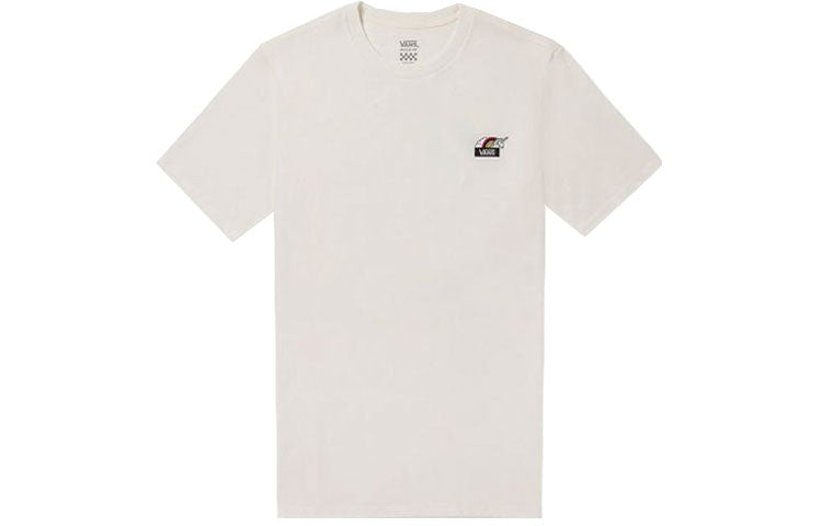 Vans Printing Loose Casual Short Sleeve Couple Style White VN0A54L9FS8