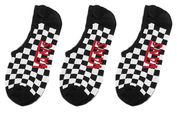 Vans Classic Super No Show Sock 'Black White Red' VN-01O2705