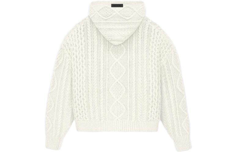 Fear of God Essentials FW23 Cable Knit Hoodie 'Cloud Dancer' 192BT234391F