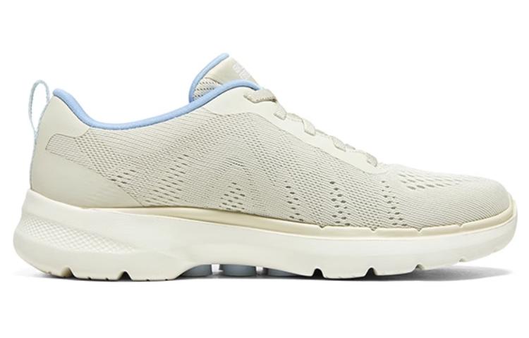 (WMNS) Skechers GoWalk 6 'White Blue' 124623-NTLB